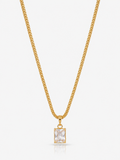 Emerald Crystal 18K Gold Plated Necklace