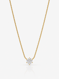 Solitaire Crystal 18K Gold Plated Necklace