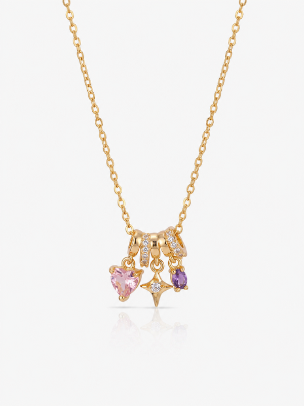Celestara Charm 18K Gold Plated Necklace