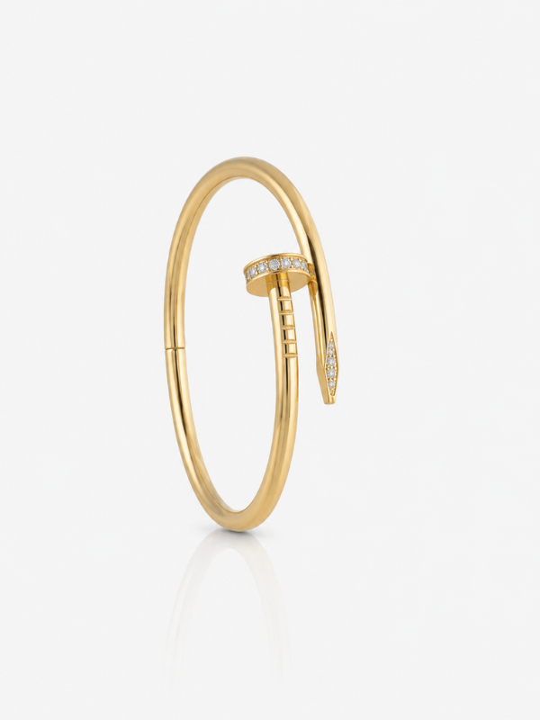 Pavé Nail 18K Gold Plated Bangle
