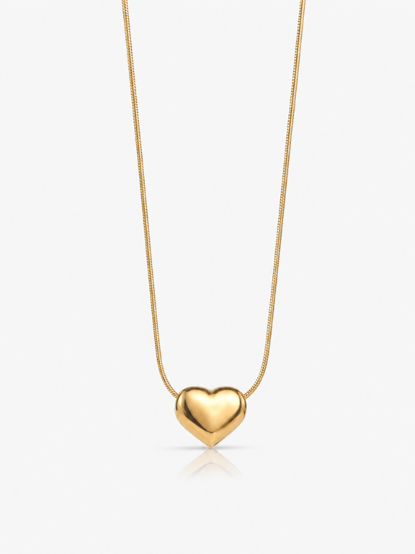 Cupid Heart 18K Gold Plated Necklace