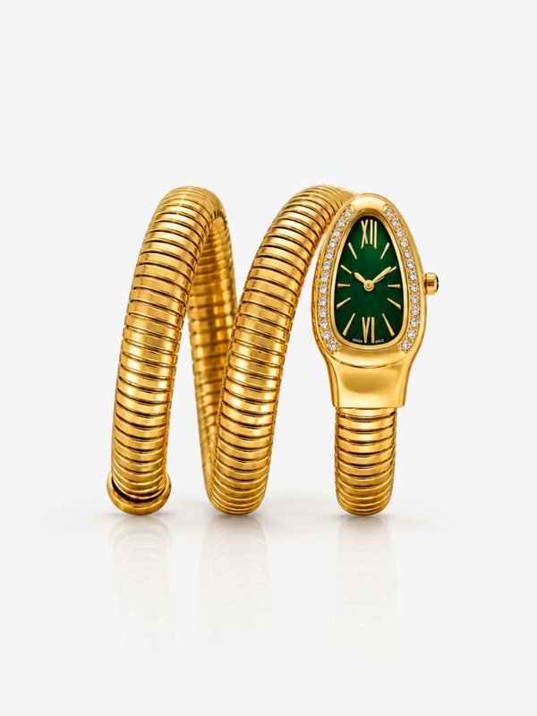 Gold Snake Coil Watch