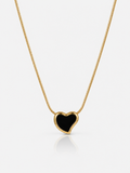Noir Heart 18K Gold Plated Necklace