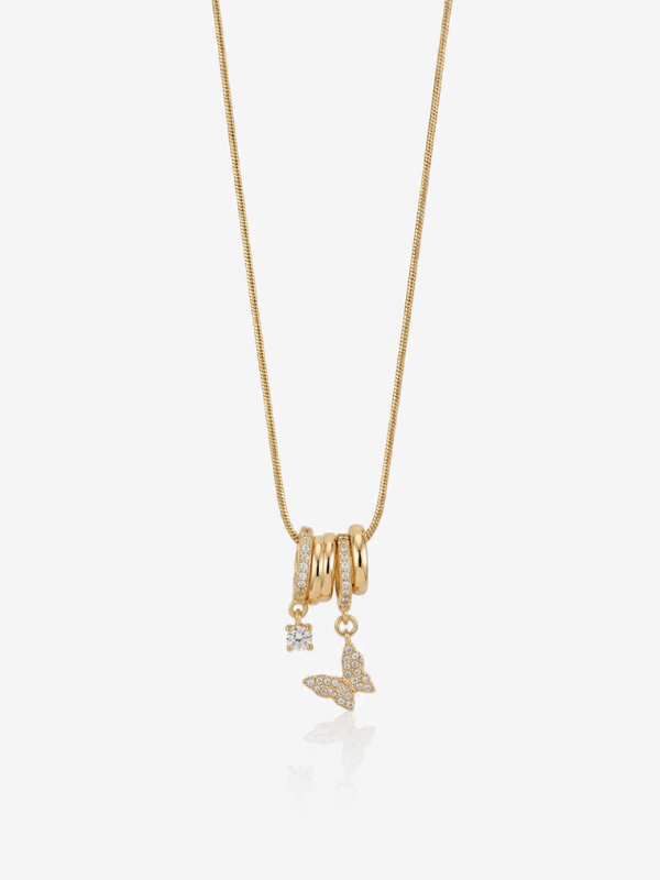 ButterFly Charm 18K Gold Plated Nacklace