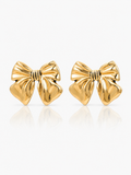 Luxe Bow 18K Gold Plated Earrings