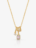 Roselle Prism Charm 18K Gold Plated Necklace