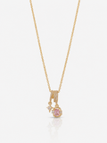 Pink Crystal Star Charm 18K Gold Plated Nacklace