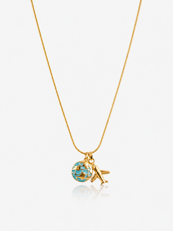 Travel Charm  18K Gold Plated Nacklace