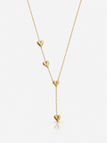 Cascading Hearts 18K Gold Plated Necklace
