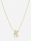 Elegant Initial k 18K Gold Plated Necklace