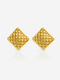 Lattice Luxe 18K Gold Plated Earrings