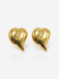 Velour Heart 18K Gold Plated Earrings