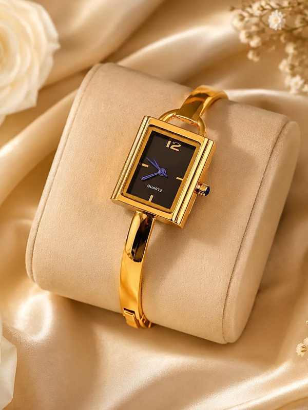 Aurevia Gold Rectangle Watch