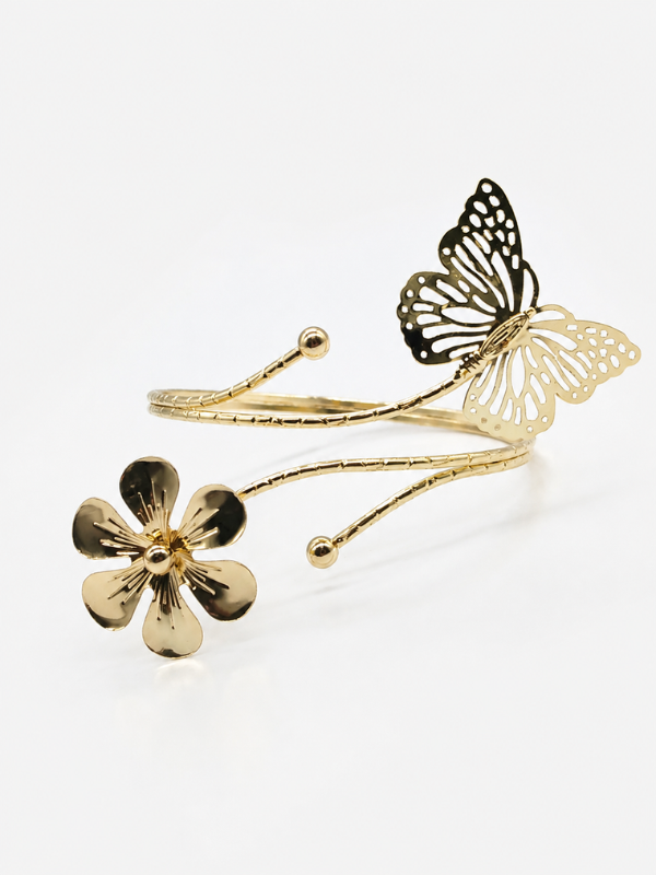 ButterFly Bloom 18K Gold Plated Arm Cuff