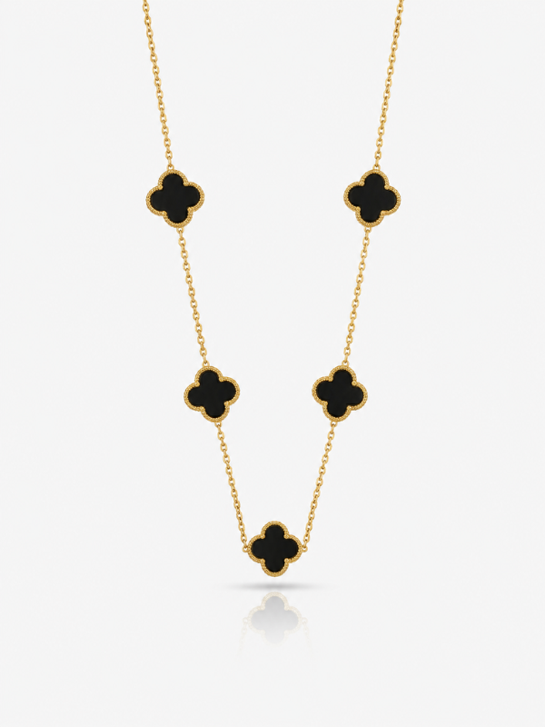 Noir Clover 18K Gold Plated Necklace