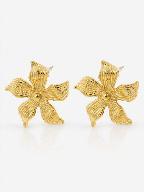 Wild Bloom 18K Gold Plated Earrings