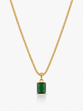 Emerald Crystal 18K Gold Plated Necklace