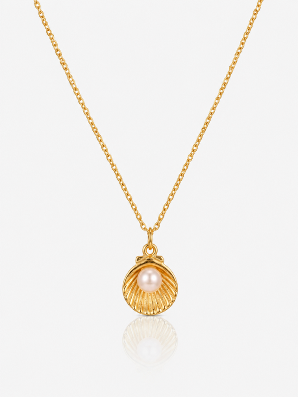 Pearl Shell 18K Gold Plated Necklace