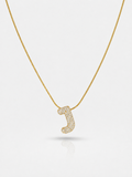 Elegant Initial J 18K Gold Plated Necklace