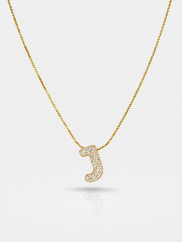 Elegant Initial J 18K Gold Plated Necklace