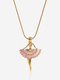 Pink Ballerina  18K Gold Plated Necklace
