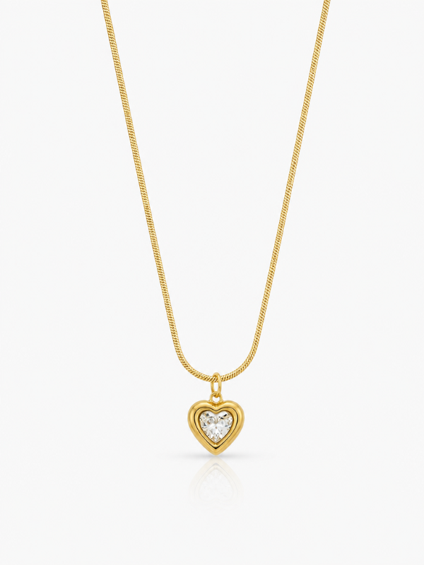 Golden Heart 18K Gold Plated Necklace
