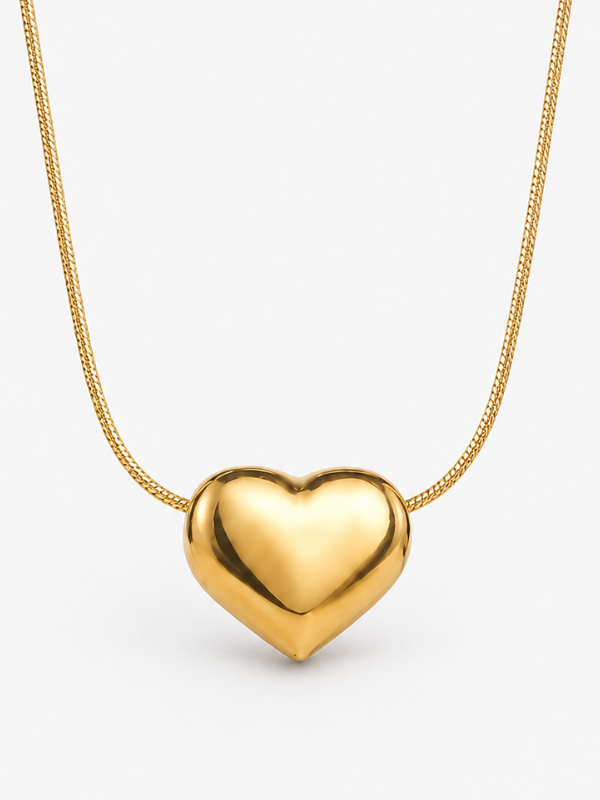 Cupid Heart 18K Gold Plated Necklace