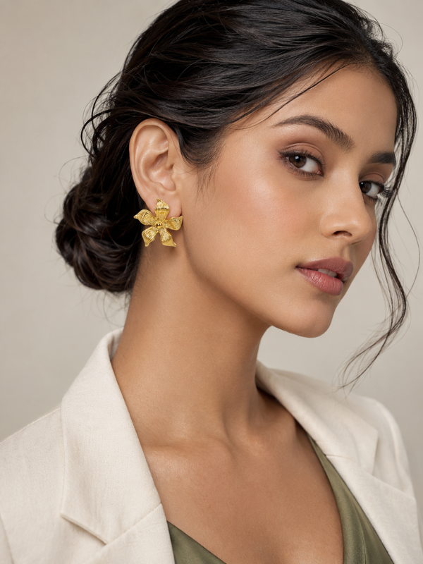 Wild Bloom 18K Gold Plated Earrings