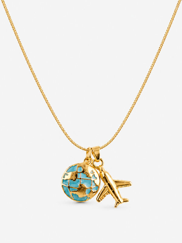Travel Charm  18K Gold Plated Nacklace