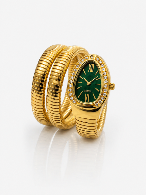 Gold Snake Coil Watch
