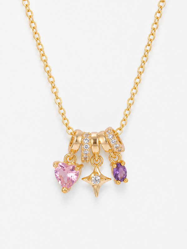 Celestara Charm 18K Gold Plated Necklace