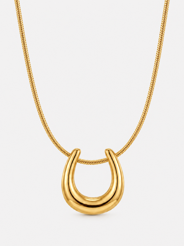U-shape 18K Gold Plated pendant