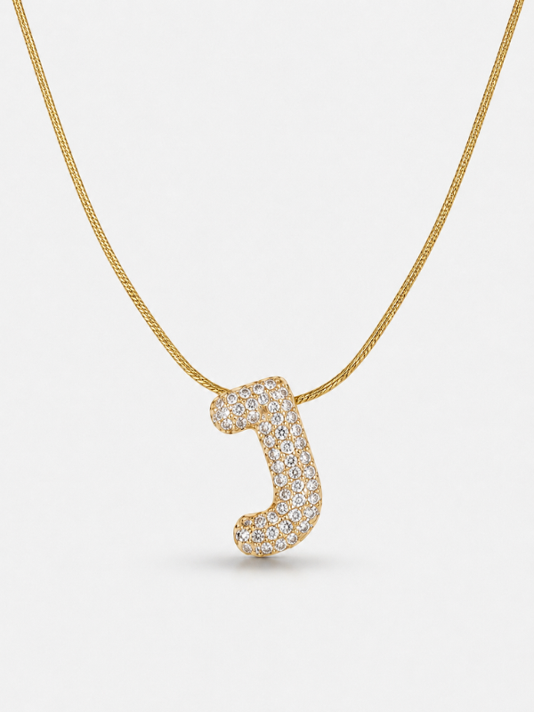 Elegant Initial J 18K Gold Plated Necklace