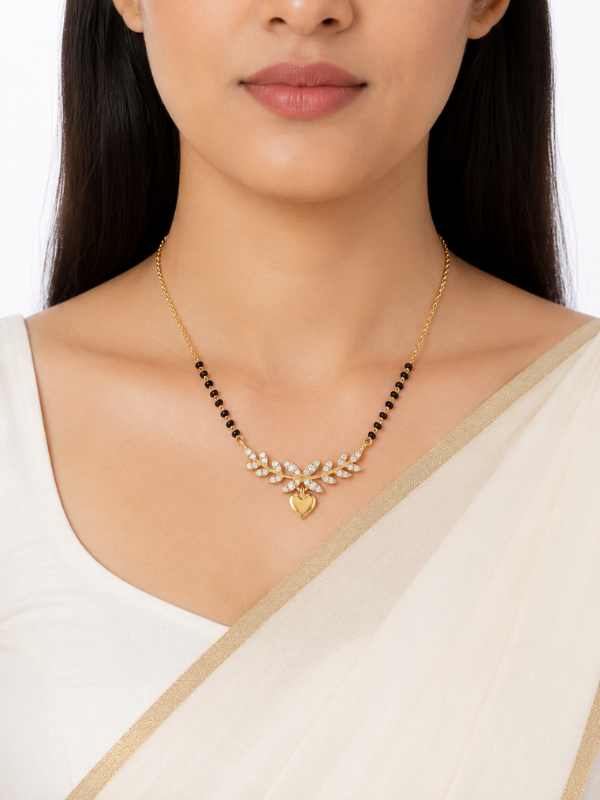 Trending Heart  18K Gold Plated Mangalsutra