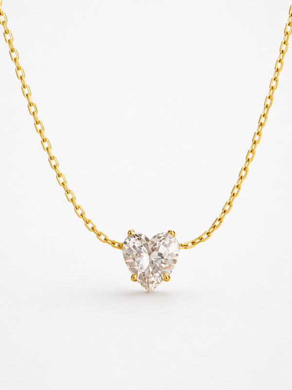 Luminous Heart 18K Gold Plated Necklace