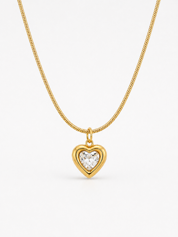 Golden Heart 18K Gold Plated Necklace