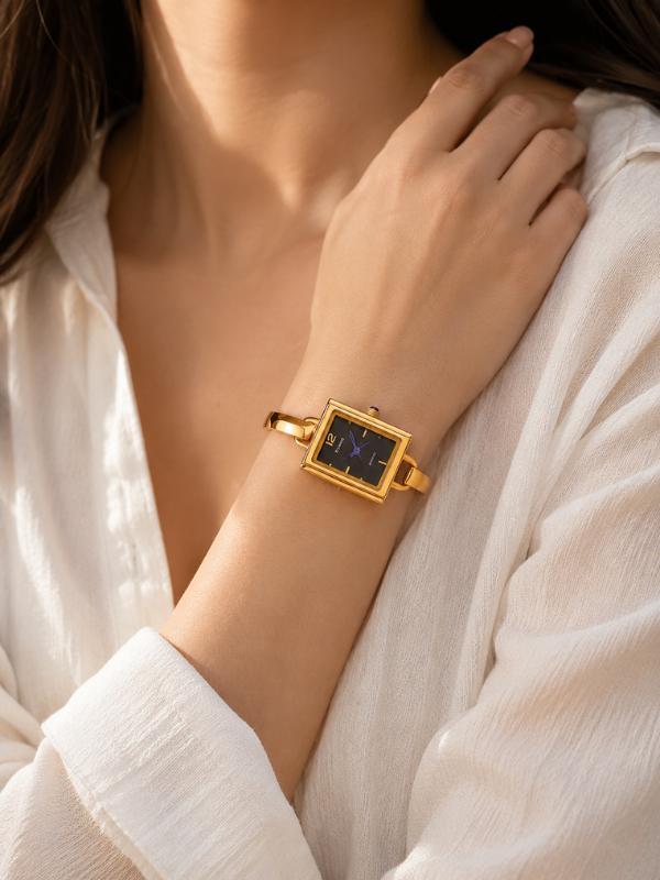 Aurevia Gold Rectangle Watch