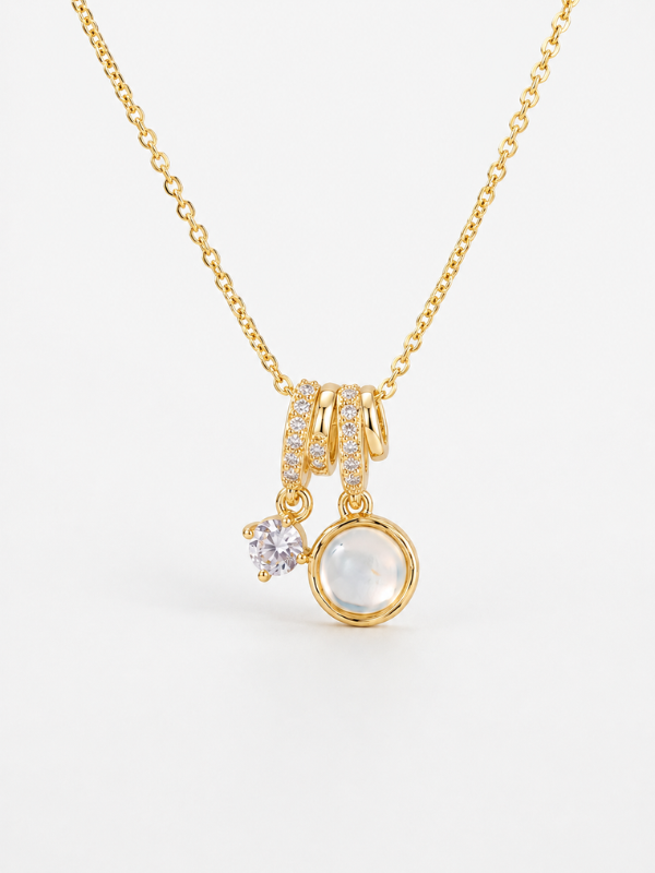 Lunara Halo 18K Gold Plated Necklace