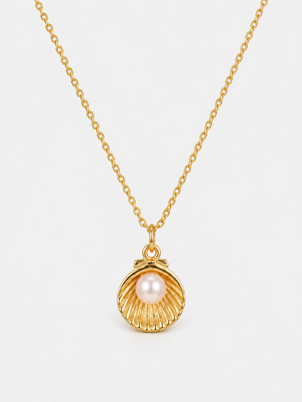 Pearl Shell 18K Gold Plated Necklace