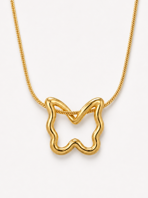 Butterfly 18K Gold Plated Necklace