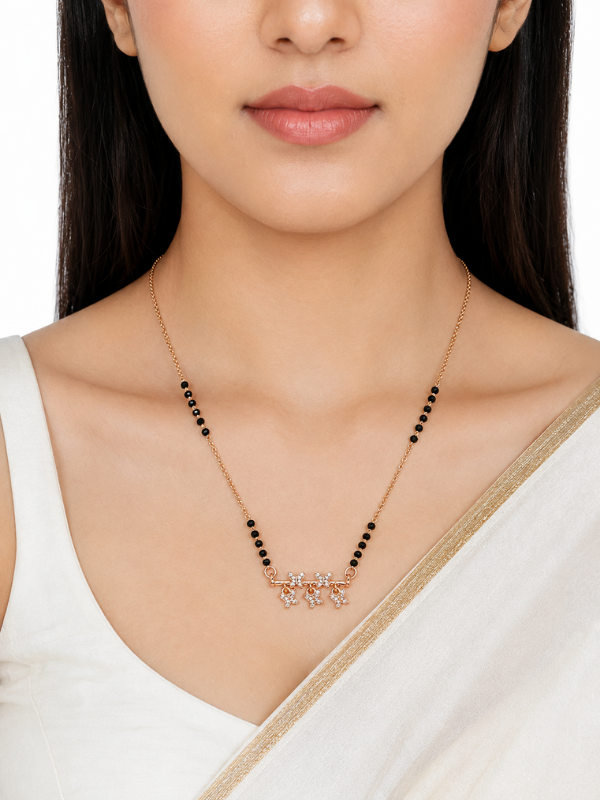 Ayushi 18K Rose Gold Plated Mangalsutra