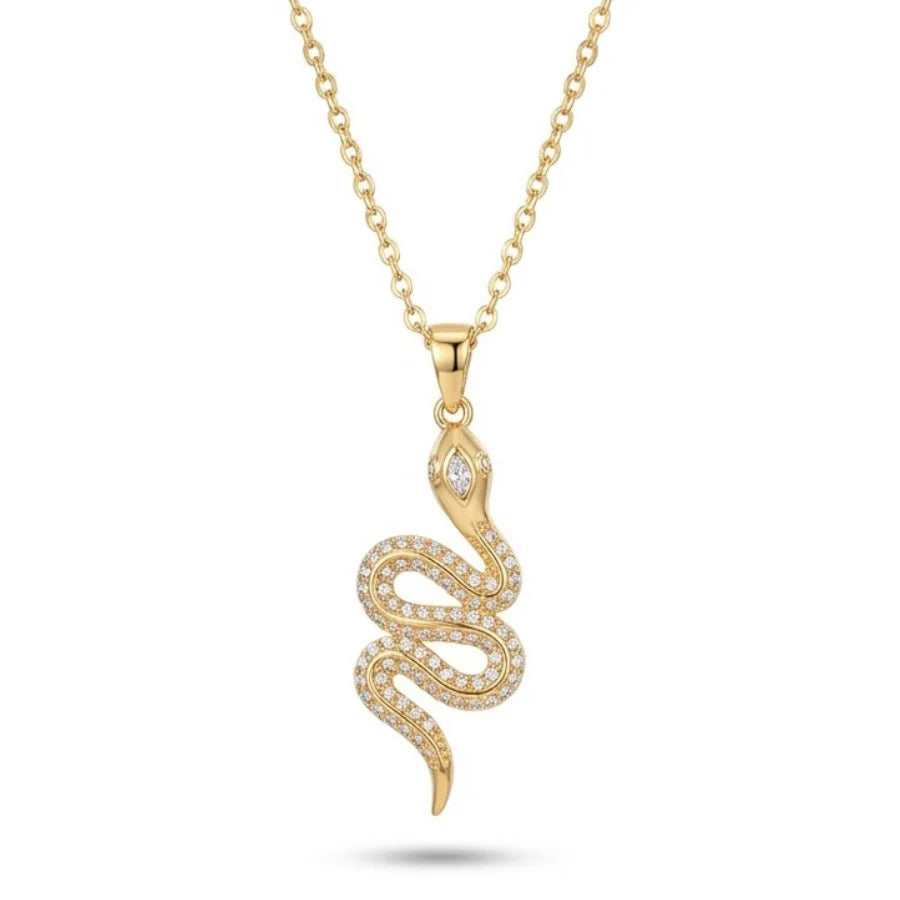 Gold Snake Spark Necklace