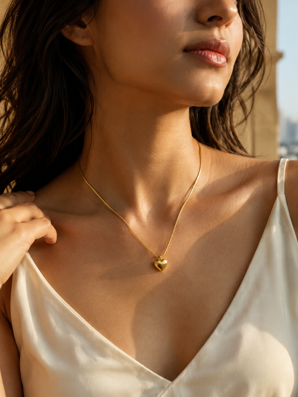 Heart  Pendant  18K Gold Plated Nacklace
