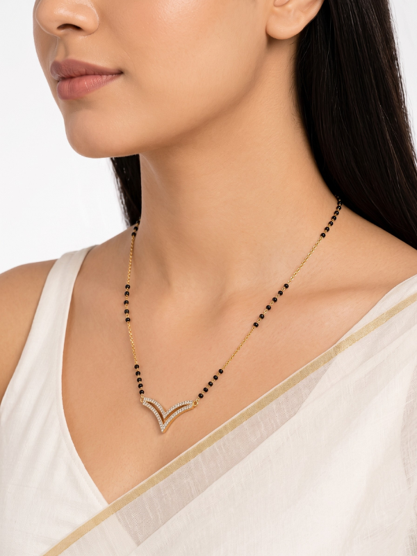 Ayehsa 18K Gold Plated  Mangalsutra