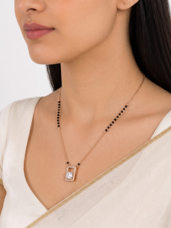 Tanushree Rose Gold Mangalsutra