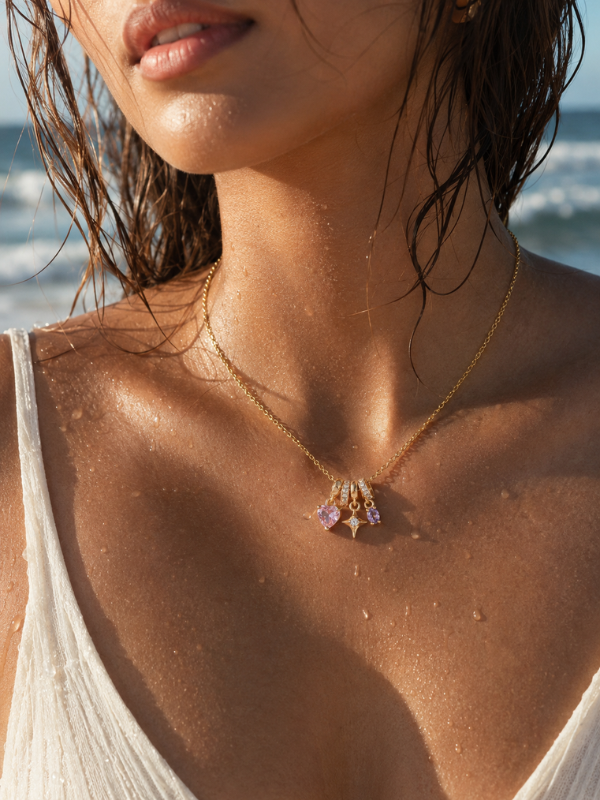 Celestara Charm 18K Gold Plated Necklace