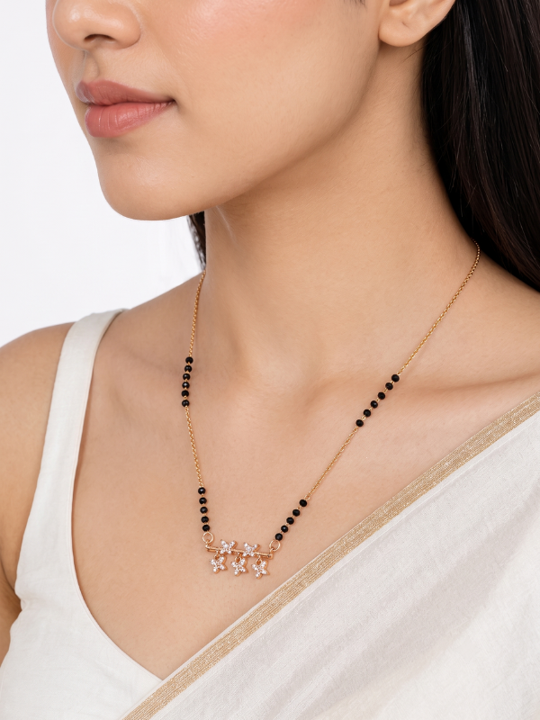 Ayushi 18K Rose Gold Plated Mangalsutra
