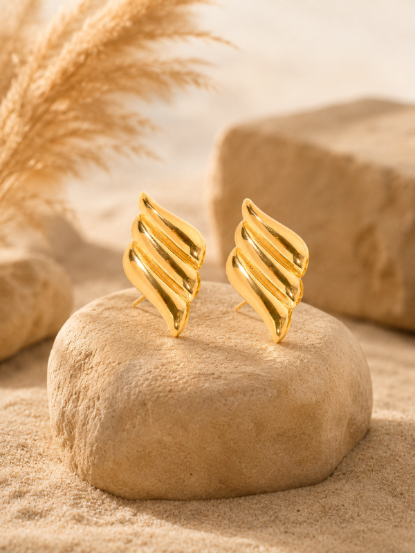 Aurea Wing 18K Gold Plated Earrings