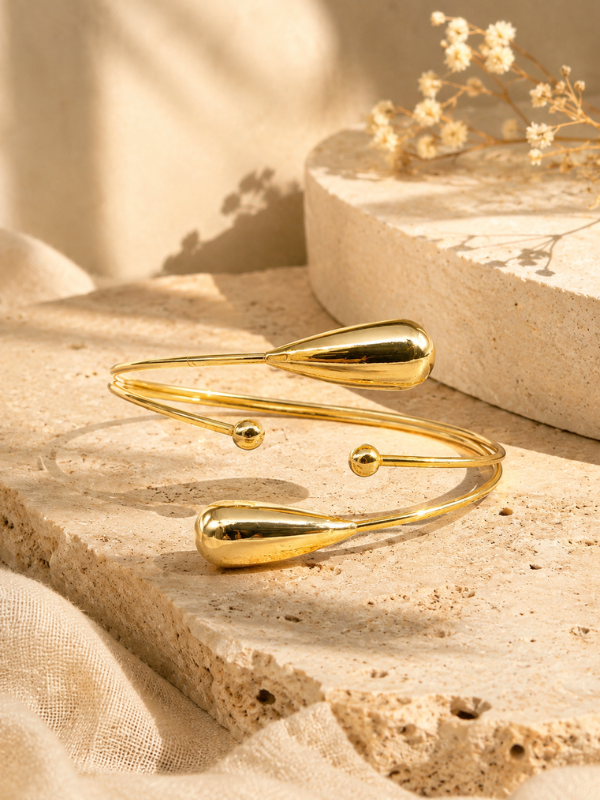 Open Arm Cuff 18K Gold Plated Arm Cuff