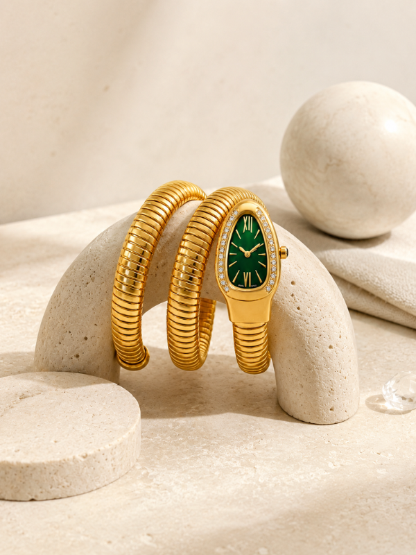 Gold Snake Coil Watch